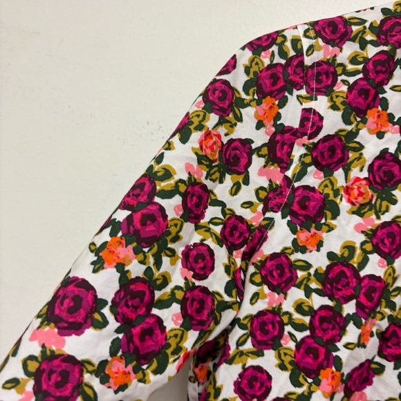 Land’s End Floral No Iron Button Down Shirt - Picture 3 of 11